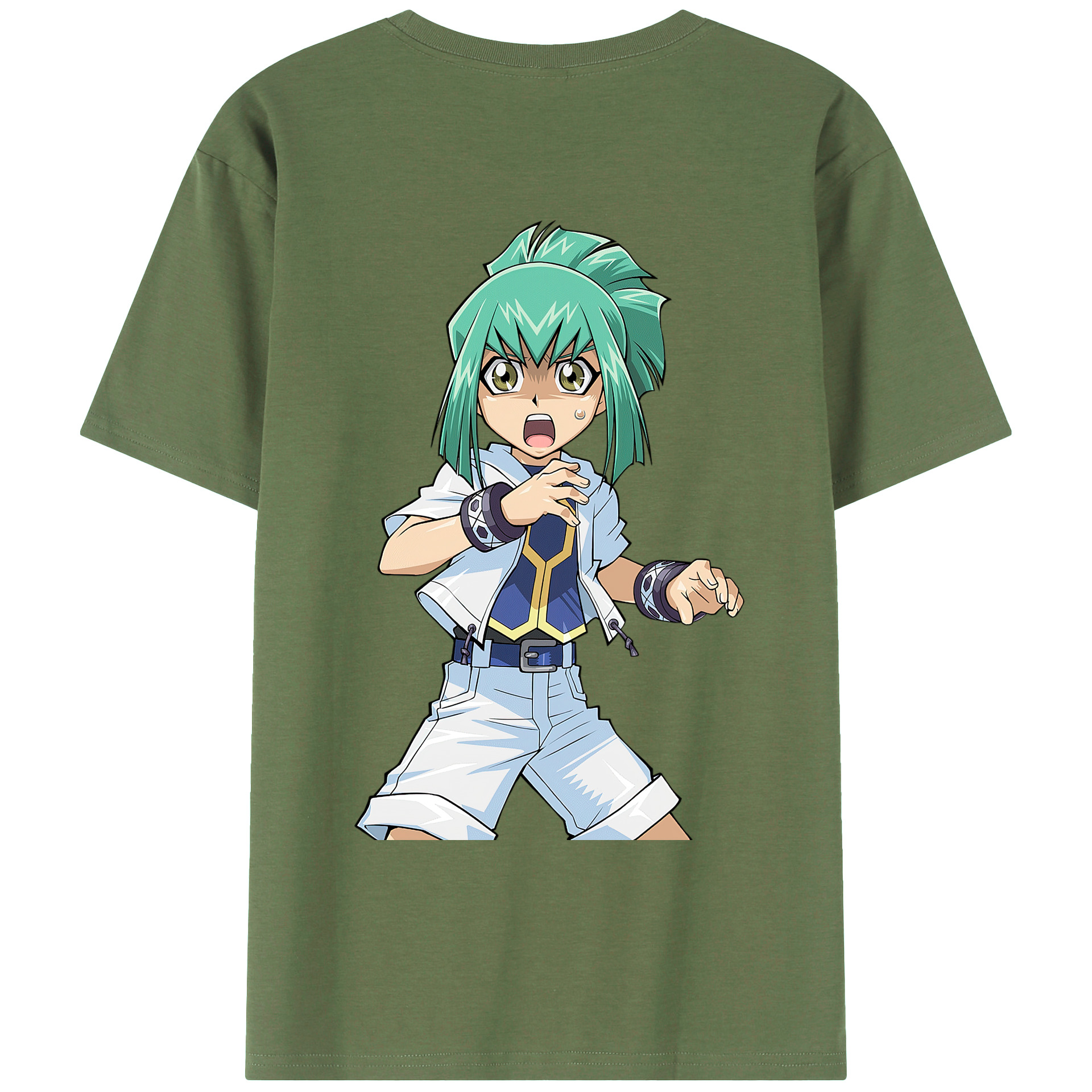 （画像用） 遊☆戯☆王 Yu-Gi-Oh! 綿100％ メンズ半袖Tシャツ（バックプリント） 通気性